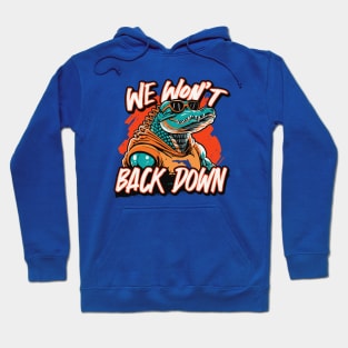 Retro We Won't Back Down // Blue and Orange Gator Gameday Hoodie